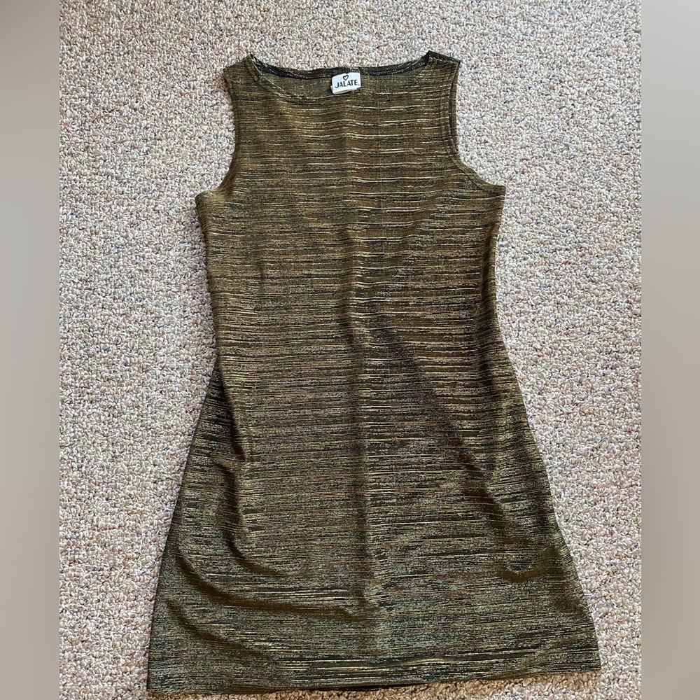 Sleeveless Metallic Dress